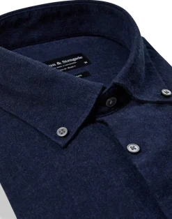 Faruk Casual Modern Fit Skjorte, Dark Blue, XL