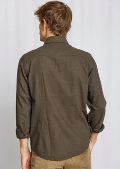 Faruk Casual Modern Fit Skjorte, Army, L