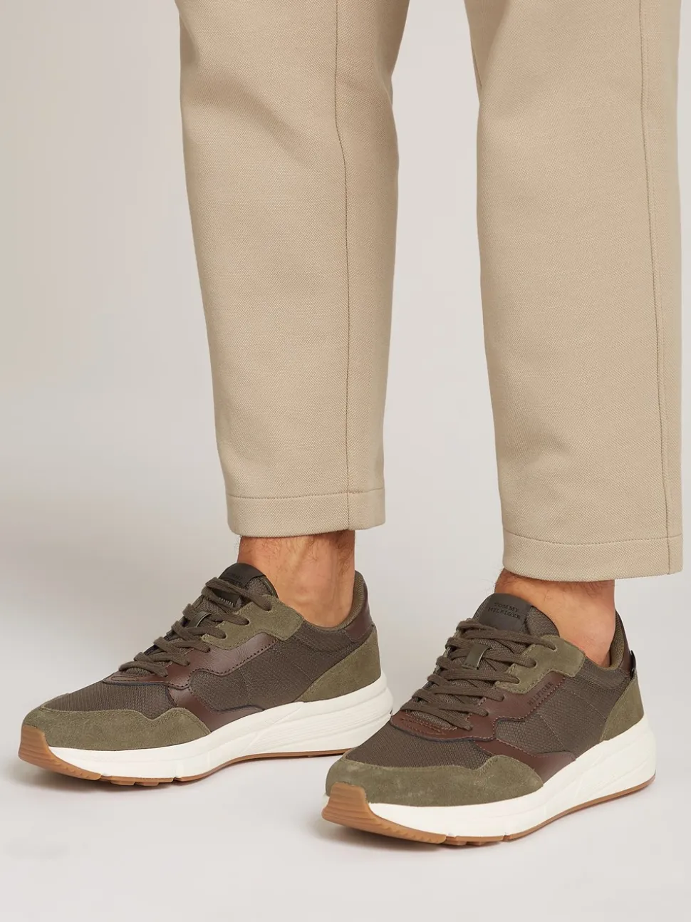 Faston Cordura Mix Sneakers, Army Green, 44
