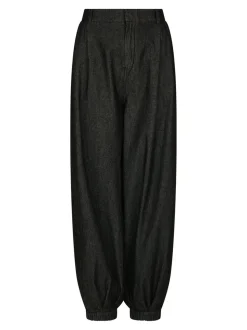 Fayla Denim Balloon Bukser, Black, 38