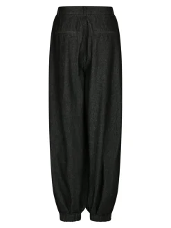 Fayla Denim Balloon Bukser, Black, 38