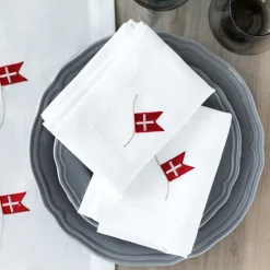 Fødselsdagsserviet, White, 50x50 cm