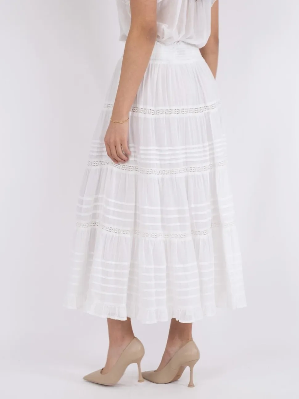 Felicia S Voile Nederdel, White, 36