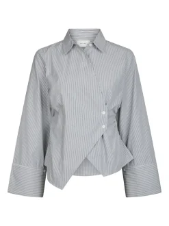 Fenli Striped Skjorte, Grey, 38