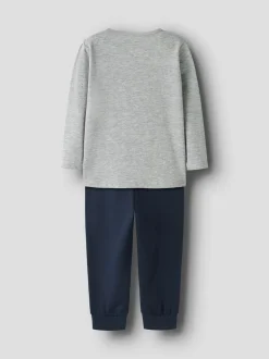 Firetruck Natsæt, Grey Melange, 110-116 cm