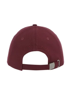 Flag Cotton 6 Panel Cap, Raspberry Truffle, One size