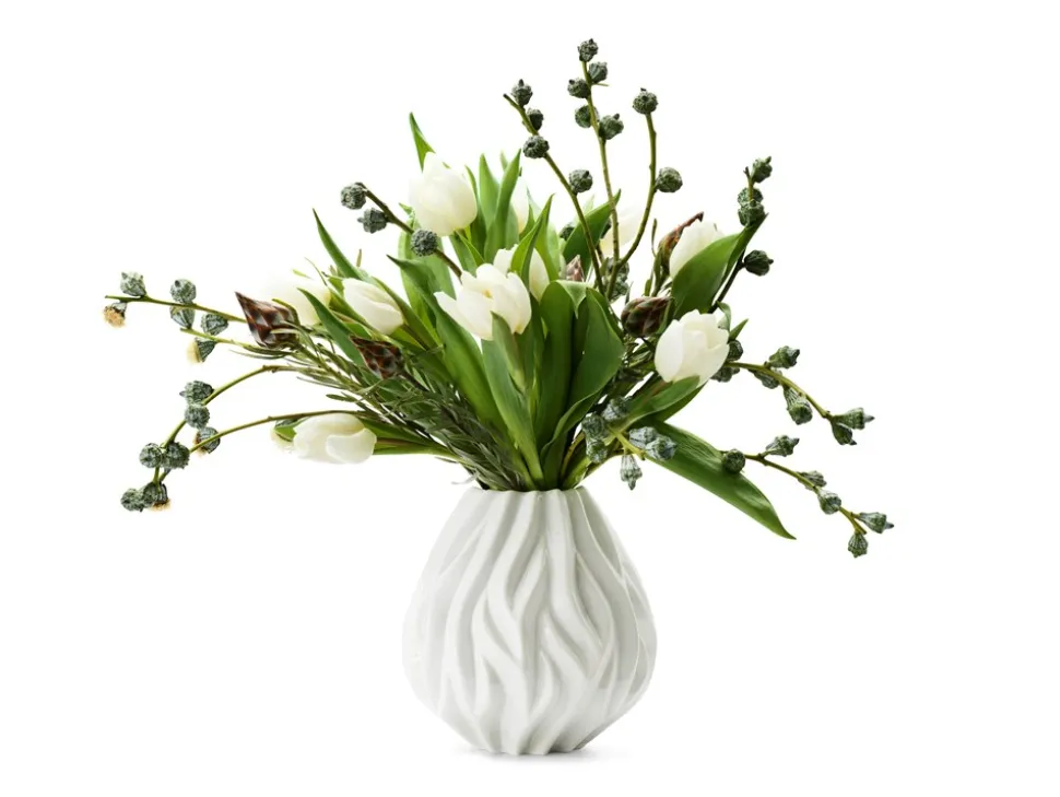 Flame Vase, Hvid, 15 cm