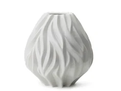 Flame Vase, Hvid, 23 cm