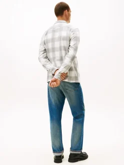 Flannel Check Overshirt, Light Grey Htr/Check, S