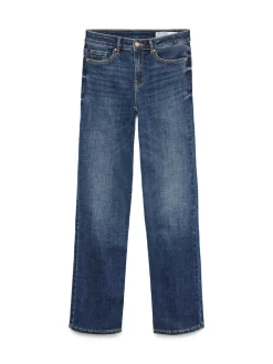 Flash Straight Jeans, Dark Blue Denim, M/L32