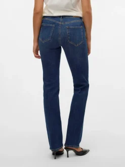 Flash Straight Jeans, Dark Blue Denim, M/L32