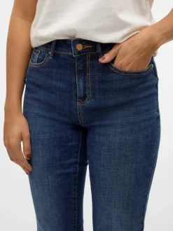 Flash Straight Jeans, Dark Blue Denim, M/L32