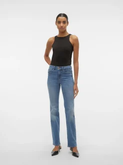 Flash Straight Jeans, Medium Blue Denim, M/L32