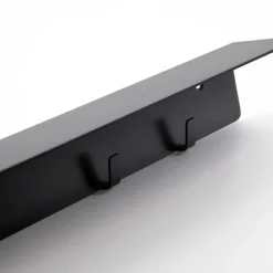 Flaskeophæng Med Knager Hylde, Sort, 50x5,8x6,8 cm