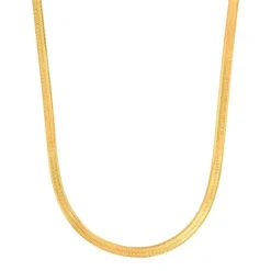 Flat Halskæde, Guld, 45+5 cm