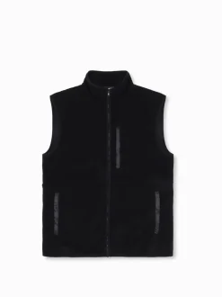 Fleece Vest, Black, M