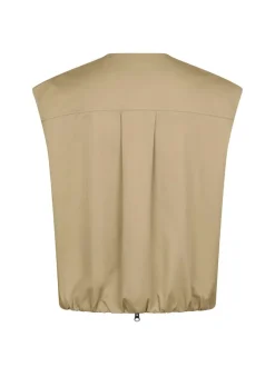 Flo Balloon Twill Vest, Taupe, 40