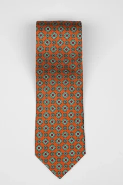 Floral Cube Silk Slips, Orange Green Red