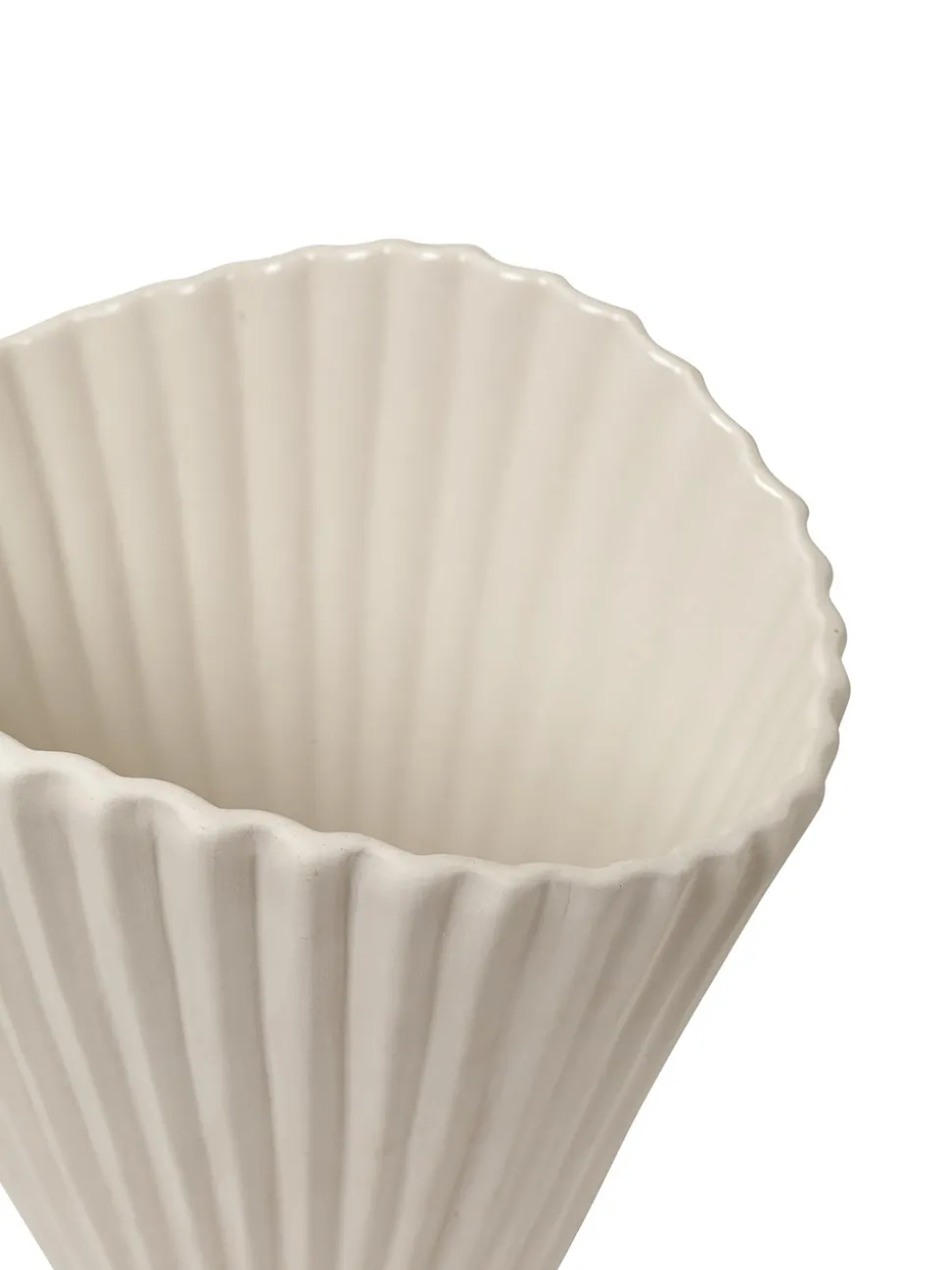 Fountain Vase, Råhvid