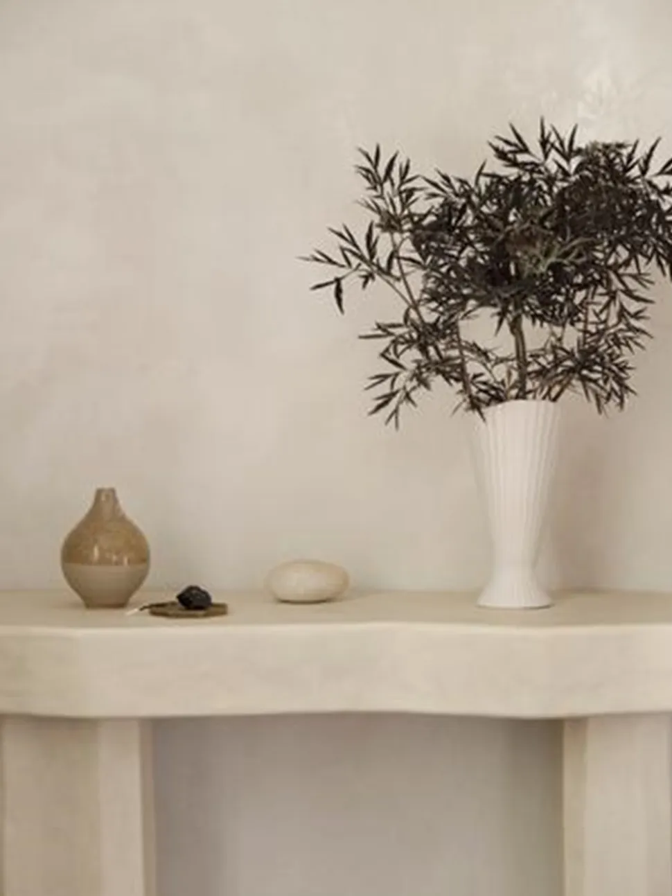 Fountain Vase, Råhvid