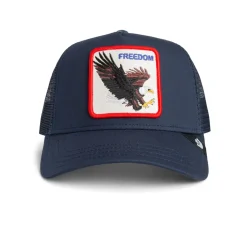 Freedom Eagle Trucker Cap, Navy, One Size