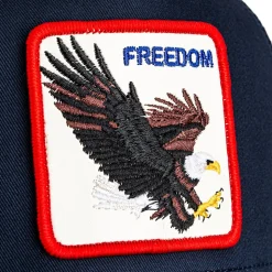 Freedom Eagle Trucker Cap, Navy, One Size