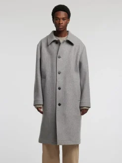 Frey Wool Frakke, Grey Melange, L