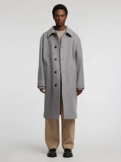 Frey Wool Frakke, Grey Melange, L