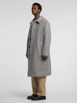 Frey Wool Frakke, Grey Melange, L