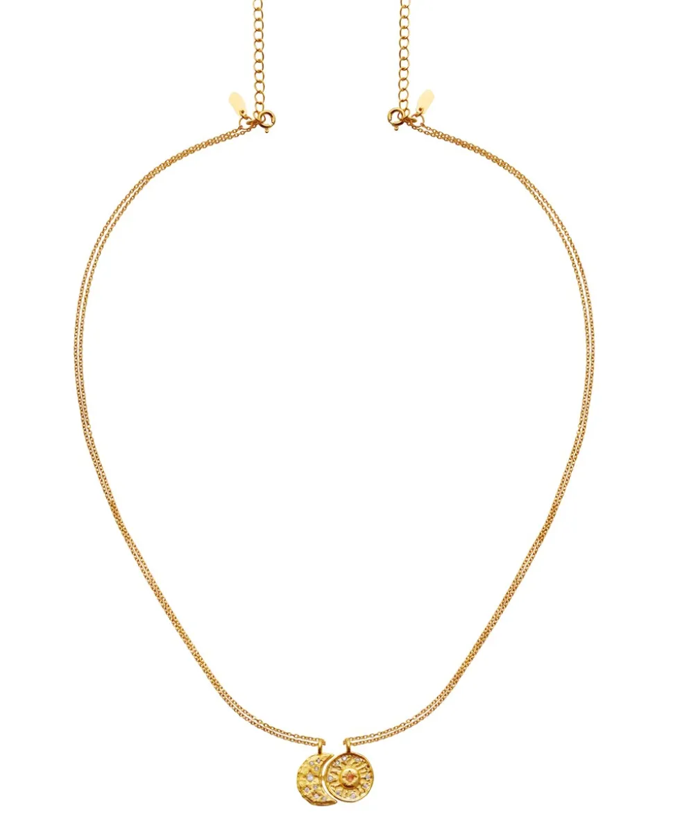 Friendship Halskæde, Gold Plated, 45+3 cm