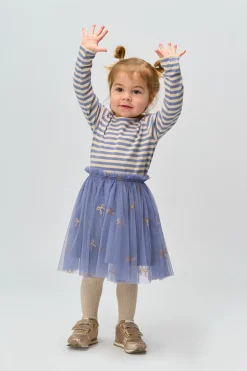 Fro Rib Bluse, Tempest Striped, 104 cm