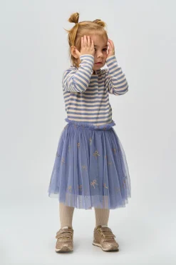 Fro Rib Bluse, Tempest Striped, 104 cm