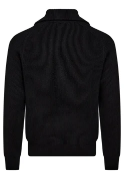 Fullzip Striktrøje, Black, M