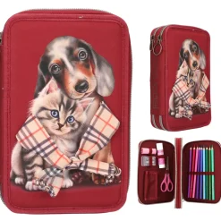 Fur-Ever Friends Dobbelt Penalhus, Rød