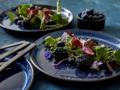 Gastro Frokosttallerken, Sort/Blå, Ø21 cm