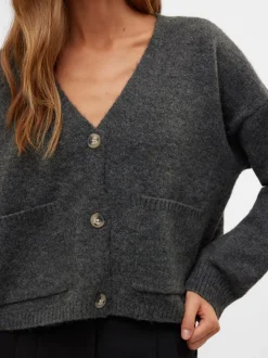 Gemma Cardigan, Dark Grey Melange, XL