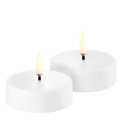 Genopladelig 2-pak Maxi Fyrfadslys, White