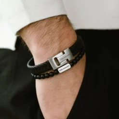 Gift Set Duo Armbånd, Black, L