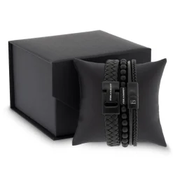 Gift Set Premium Triple Armbånd, Black Edition, L