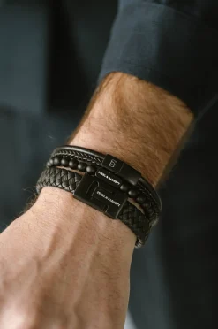 Gift Set Premium Triple Armbånd, Black Edition, L