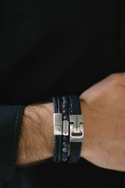 Gift Set Premium Triple Armbånd, Blue, L