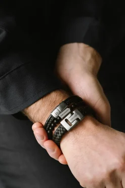 Gift Set Premium Triple Armbånd, Black, L