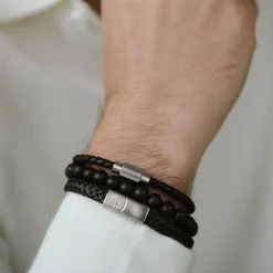 Gift Set Triple Armbånd, Black, M