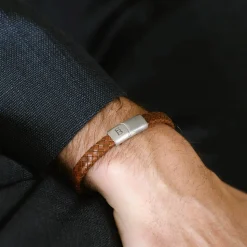 Gift Set Triple Armbånd, Cognac, S