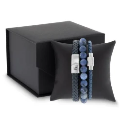 Gift Set Triple Armbånd, Marine, L