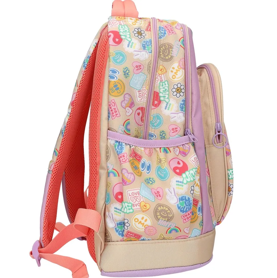 Girl Power Skoletaske, Lilla/Koral