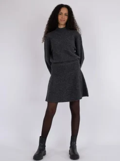 Gisa Striknederdel, Antracit, 40