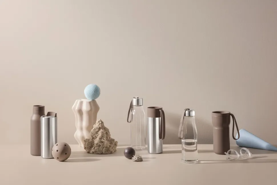 Glasdrikkeflaske, Taupe, 500 ml