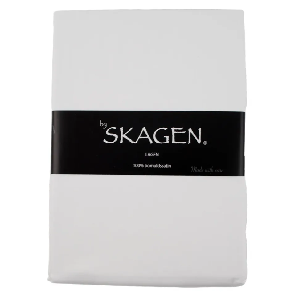 Glat Satin Lagen, Hvid, 150x250 cm