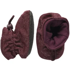 Glitter Textile Hjemmesko, Bordeaux, 24/25